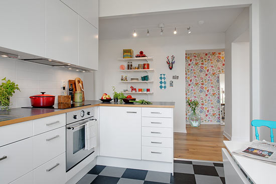 แบบห้องครัวเข้ามุมสวย ๆ สีขาว